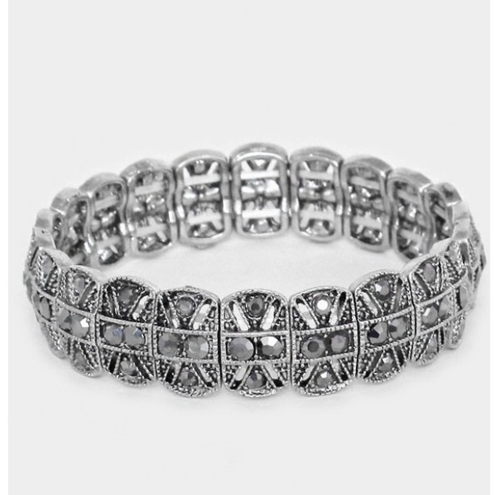 Hematite Metal Stretch Bracelet